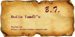 Bulla Tamás névjegykártya