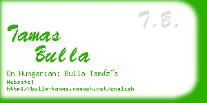 tamas bulla business card